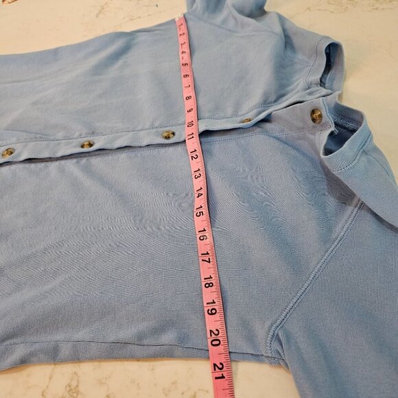 Woolrich Button-Up Cotton Cardigan Sweater Medium Blue - Picture 4 of 7